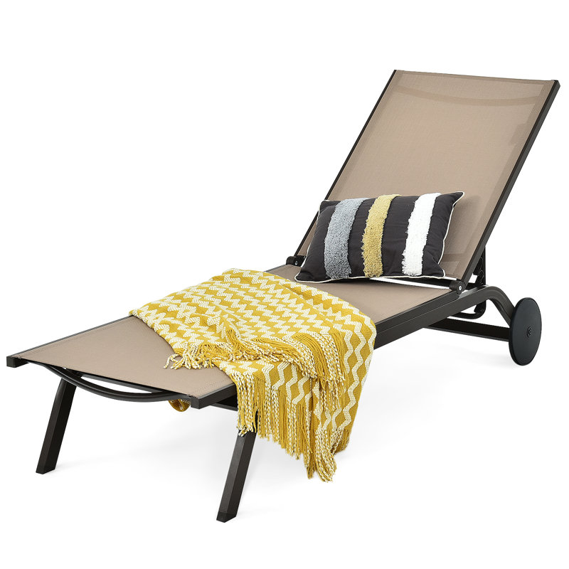 Chaise longue inclinable Ermalinda, Brun