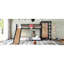 Multifonctionnel lits simples TG, mezzanine en bois aggloméré avec glissoire, chambre d'enfant moderne