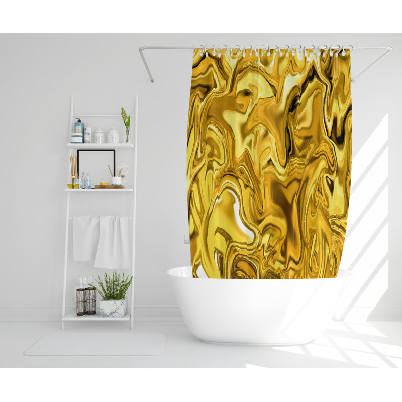 Dominy Polyester Shower Curtain, 168cm H x 168cm W