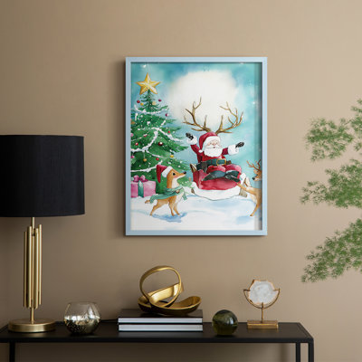 Christmas Holiday Art DCCLIV Framed Print - Solid Wood