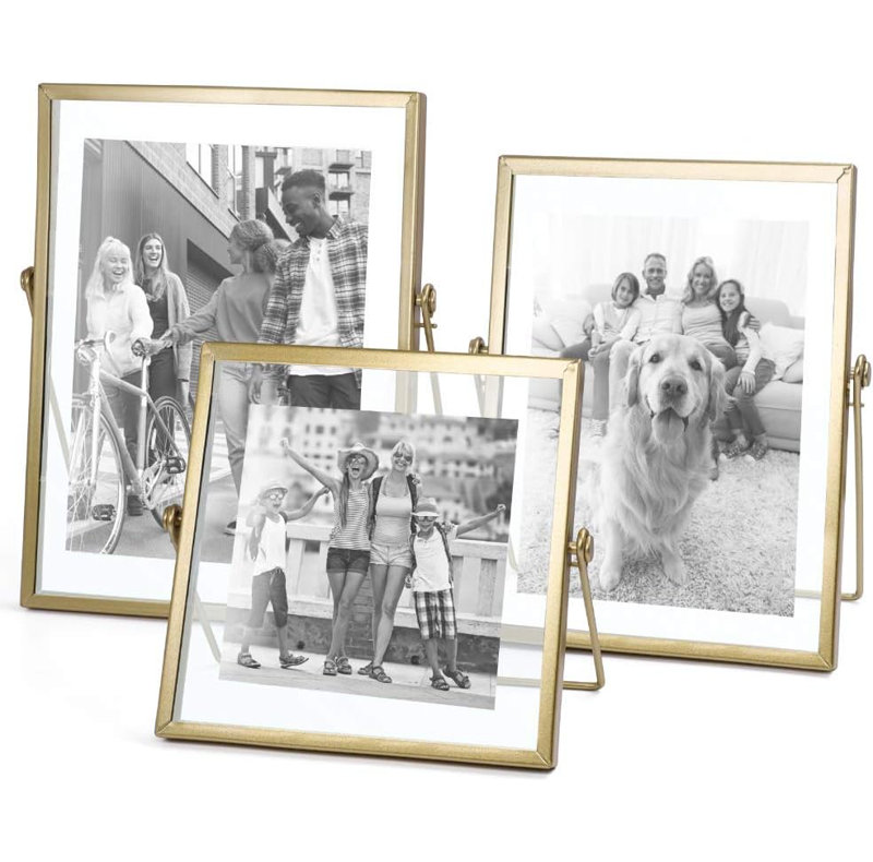 Ensemble de 3 cadres photo en verre