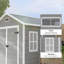 Garden 6 ft. W 5 ft. D PP Resin, Aluminium Reverse Apex Storage Shed-1792802757