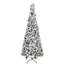 Arbre de Noël artificiel enneigé 9 pi avec des branches de pin réalistes, pommes de pin, baies rouges, ouverture automatique-9189698