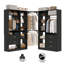 Organisateur de garde-robe de coin autoportant L 87,2 po x l 39,2 po x H 80 po avec 5 tiroirs et 12 tablettes-545587816