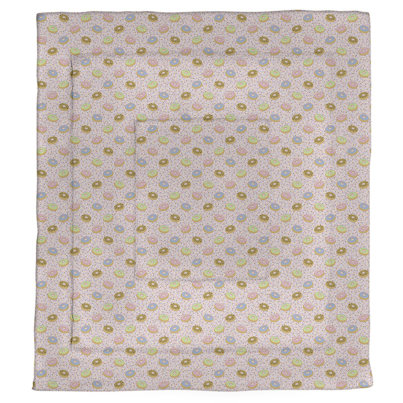 Édredon simple réversible Katelyn Elizabeth Donuts, Édredon simple TG, Rose