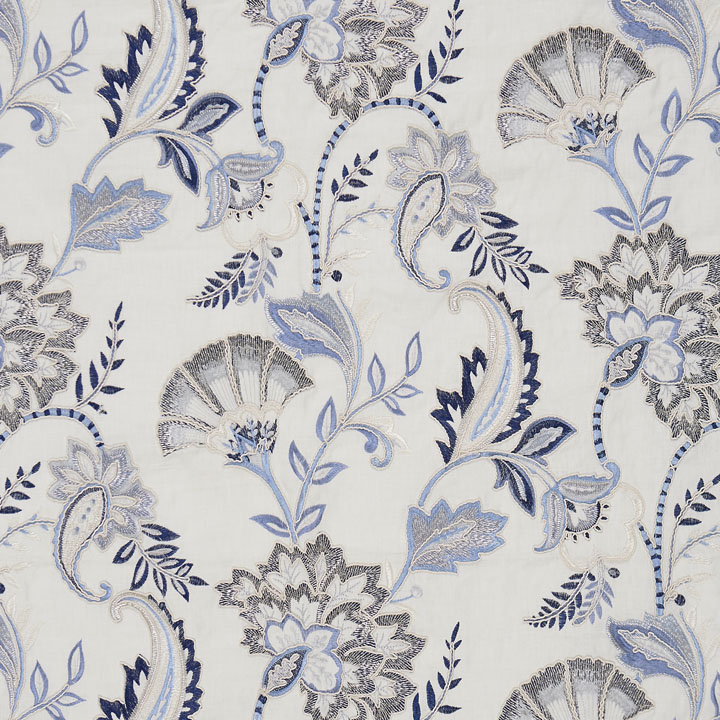 Oriana Adara Embroidery Fabric, Delft