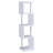 White and Chrome 4-tier Bookcase