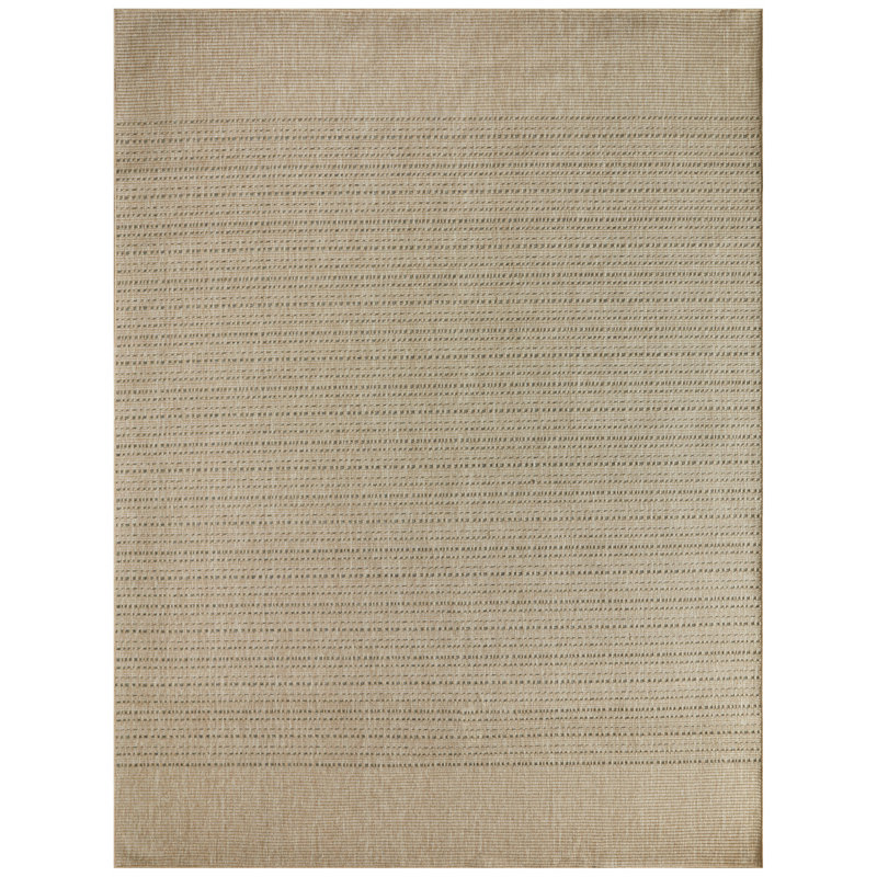 Tulum Striped Indoor/Outdoor Area Rug, Rectangle 10' x 14', Tan