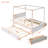 Modern Canopy Bed With Trundle And Practical Storage Solutions Wood Space