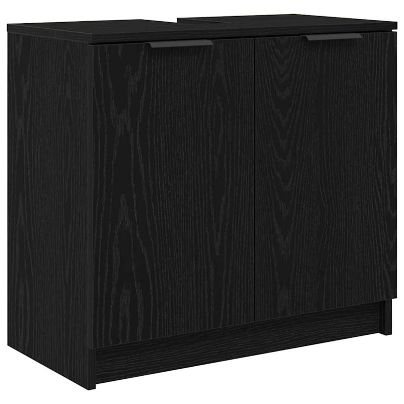 Freestanding Under Sink Cabinet, Black Oak