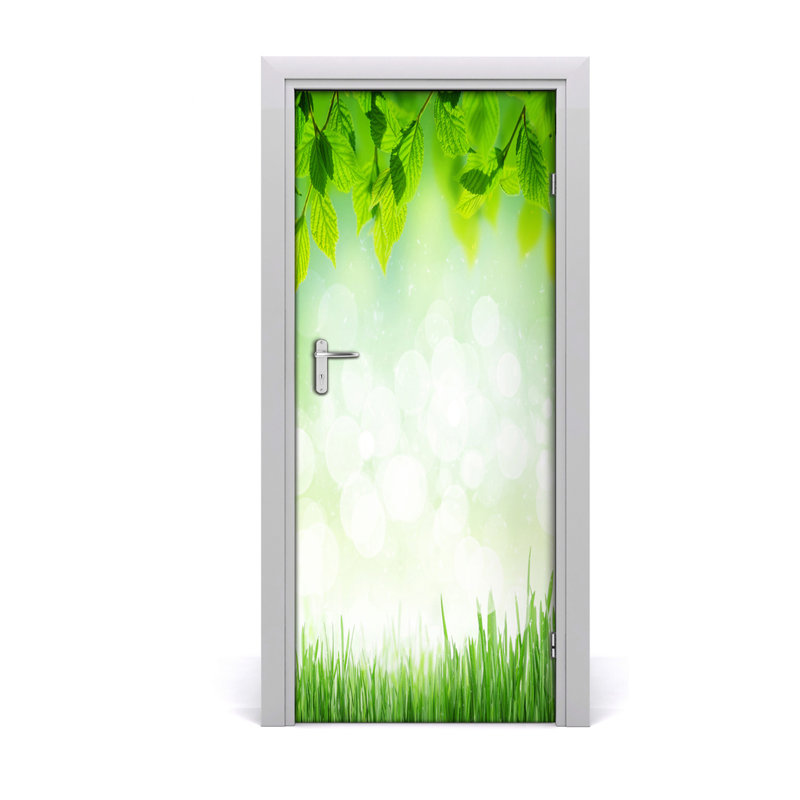 Leaves And Grass Wandtattoo Door Decal