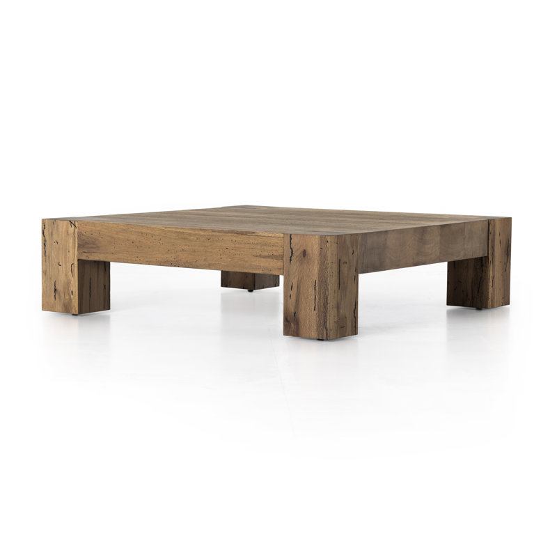 Abaso Coffee Table, Rustic Wormwood Oak