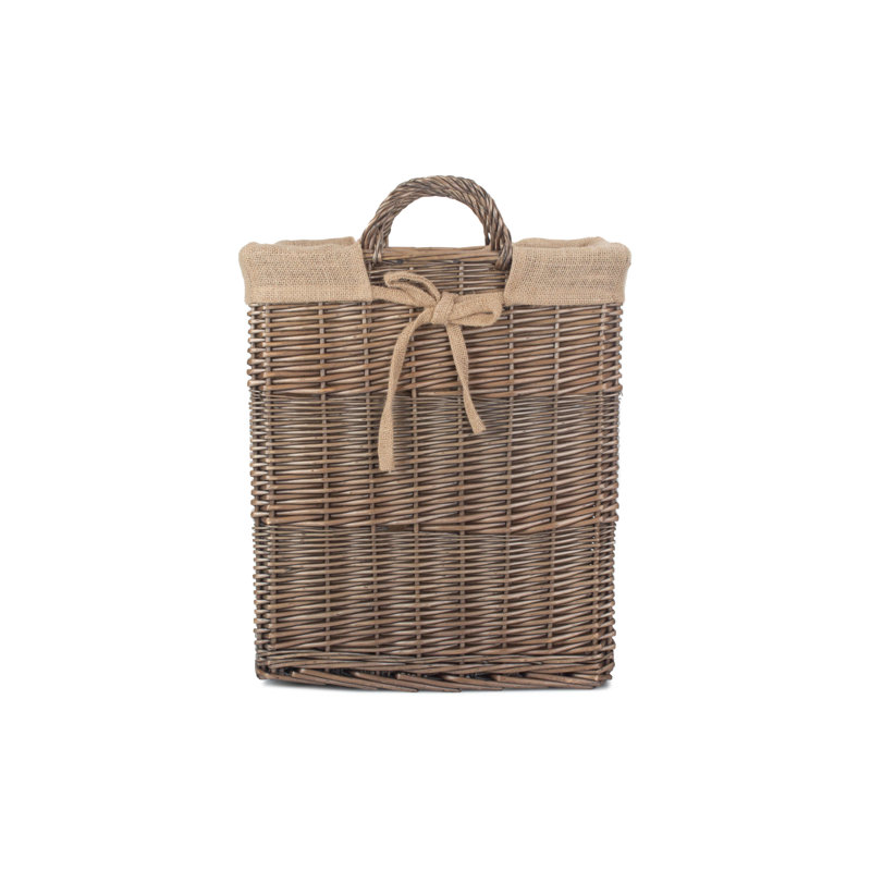 Willow Wicker Storage Log Basket with Lining