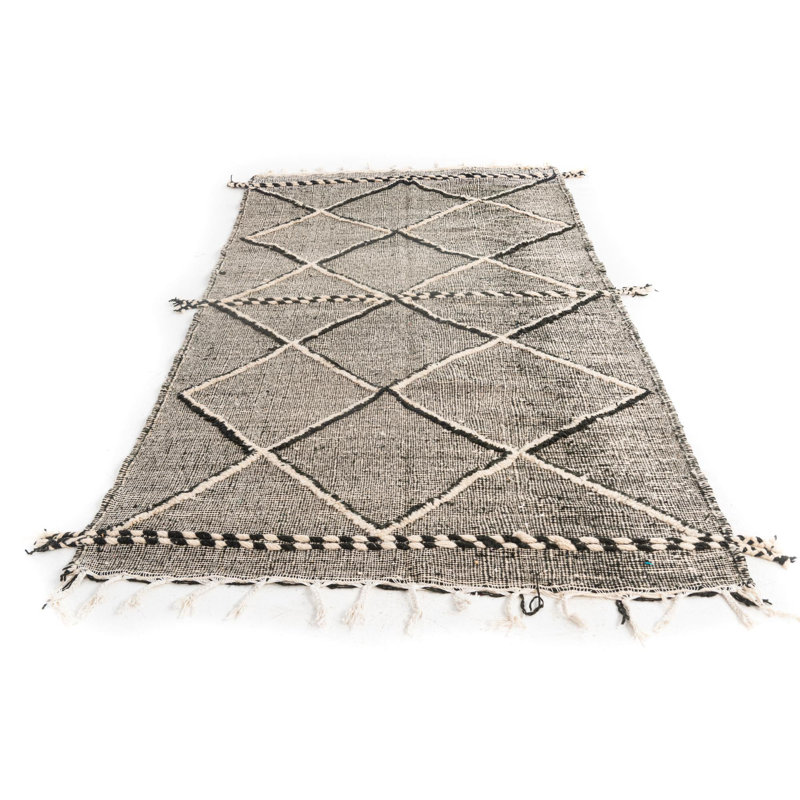 Tapis noir et blanc Julian