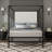 Upholstered Canopy Bed Metal 4-Poster Bed-252149709-252149711