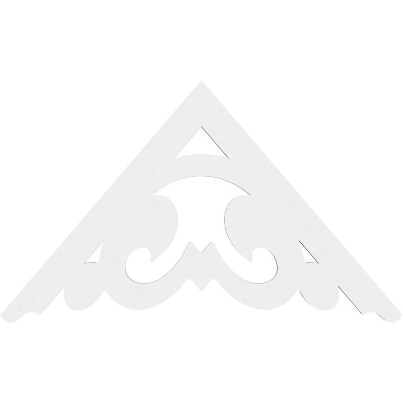Preston Signature Urethane Gable Pediment, Primed Tan, 21"H x 36"W, 14/12