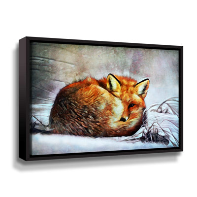 Red Fox Curl up par Aldridge - Impression sur toile