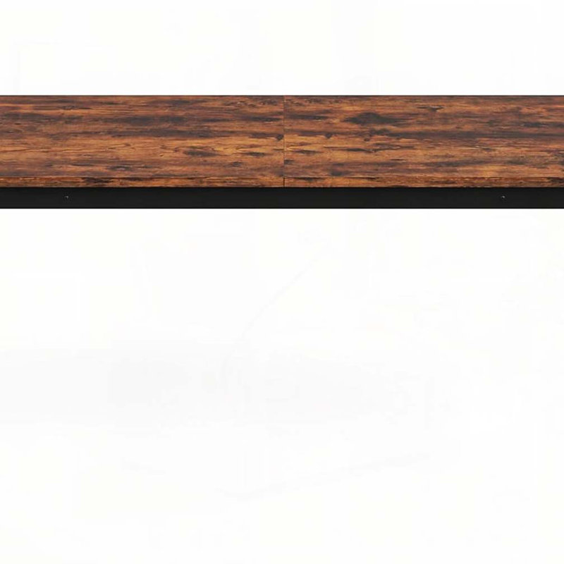 Table de salle à manger Lamekia, Brun rustique, Noir