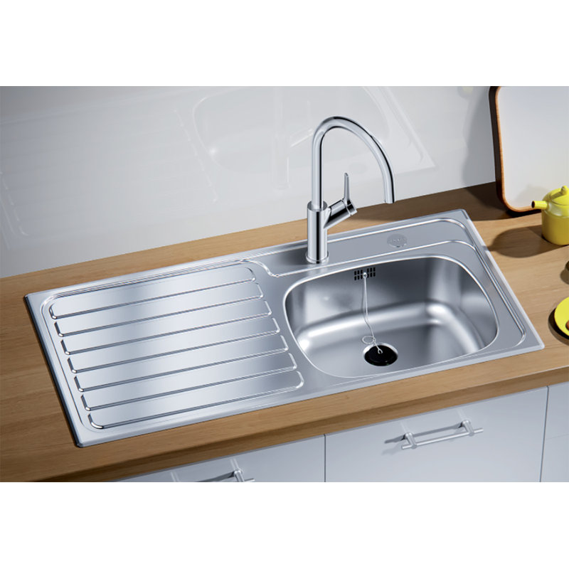Standard 98 x 49cm Inset Kitchen Sink, Right