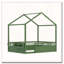 Lit pour enfants Montessori, structure de lit à baldaquin en bois avec barrières de sécurité et porte, guirlande lumineuse et bibliothèque intégrées, lit à profil bas, aucun sommier nécessaire-166509370