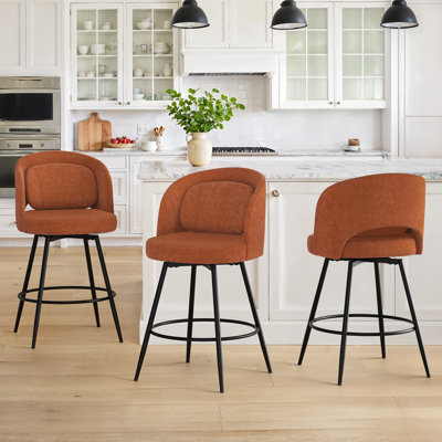 Tabouret de comptoir pivotant H 26 po avec structure en métal