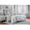 Ensemble de housse de couette en polyester 3 pièces bleu / gris Giordani