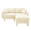 Beige, canapé modulaire en tissu Boucle, configuration de siège amovible et confortable, caractéristique des réunions de famille à la maison, rembourrage en mousse dense, structure en bois, époque-287248182
