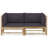 2 Piece Patio Lounge Set with Cushions Bamboo-288713315