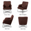 Averie Genuine Leather Designer Armchair-2028461973