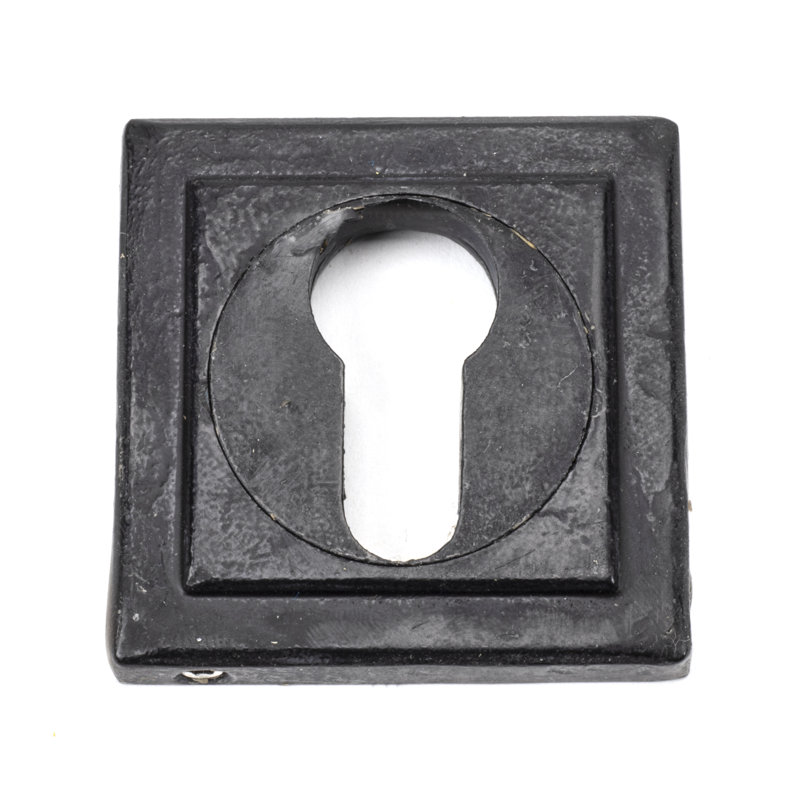 Concealed, Square Euro Escutcheon Door Accessory, External Beeswax