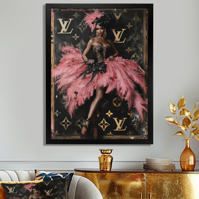 Queen Of The Feather Dress - Woman Cabaret Wall Decor