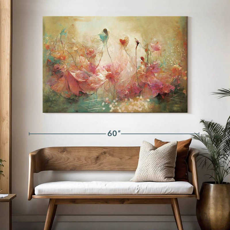 Fleurs éthérées Avery, H 34 po x l 51 po