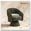 Fauteuil demi-tonneau, fauteuil d'appoint pivotant