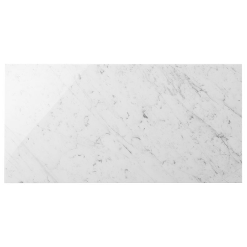 Carrara 3x12 Honed Marble Floor and Wall Tile, 12" W x 24" D, Polished