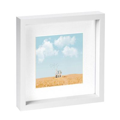 Nicola Spring - 10" x 10" White 3D Box Photo Frame