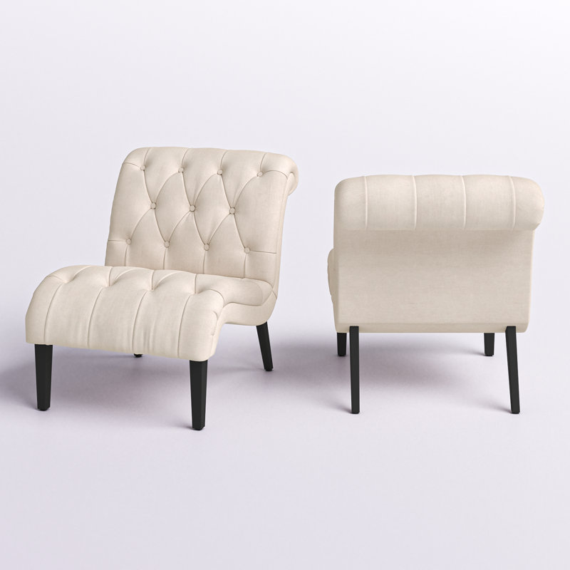 Patsy Linen Slipper Chair, Ivy Linen