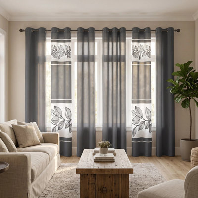 Ensemble de 6 rideaux filtrant la lumière en microfibre 6 pièces