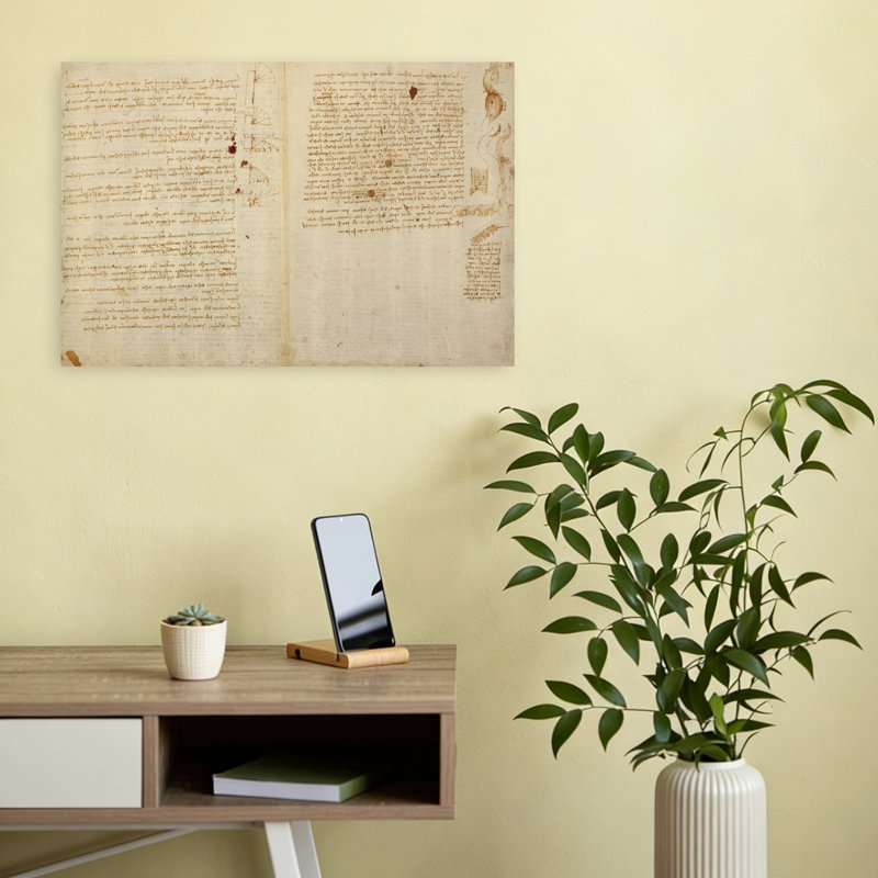 Scientific Diagrams, From The Codex Leicester, 1508-12 Abstract Contemporary Wall Art Print