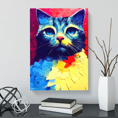Cat Palette Knife Vol.1 - Wrapped Canvas