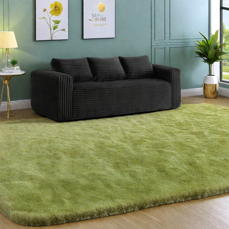 Canapé compact en velours côtelé moderne, aucun assemblage requis, idéal pour les petits espaces