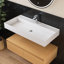 Lavabo de salle de bain mural 39 "avec trou pour robinet Chloe