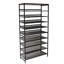 Rustic 36 Pair Shoe Rack Storage Shelves Entryway Furniture