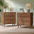 31.5''W Large Walnut Fluted Nightstand Set of 2, 3 Drawer Night Stand Bedside Table, Wood Bedroom Nightstand , 29.35'' H X 31.5'' W X 15.75'' D-1629877936-1629603862