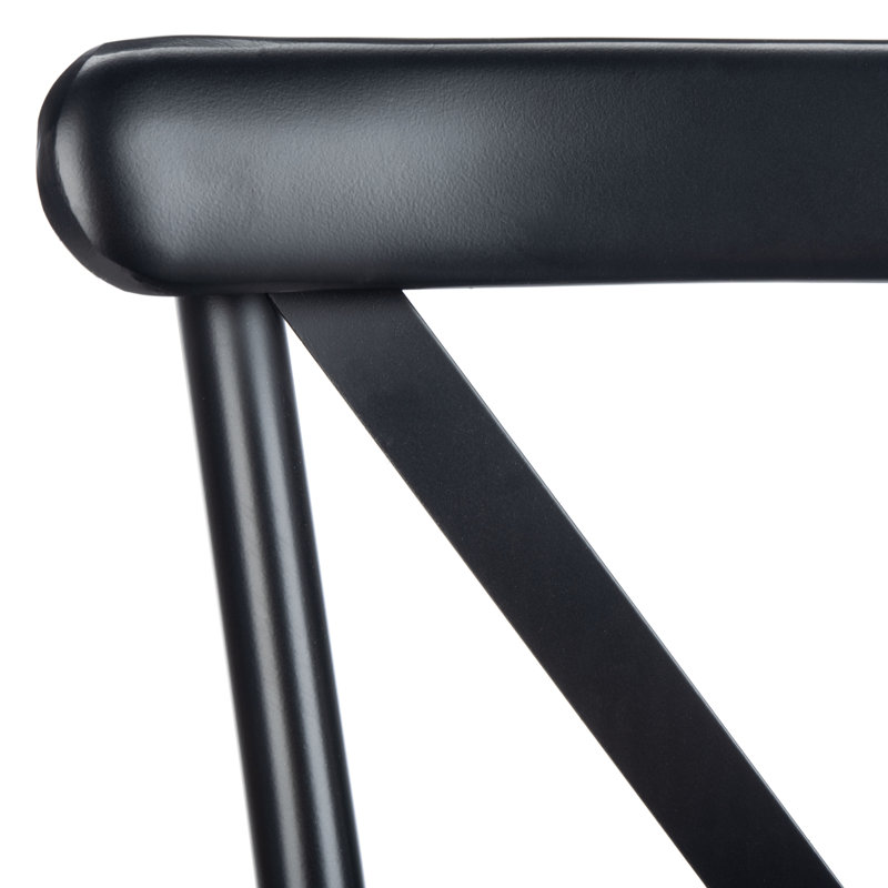 Chaise de patio empilable latérale Susy, Noir