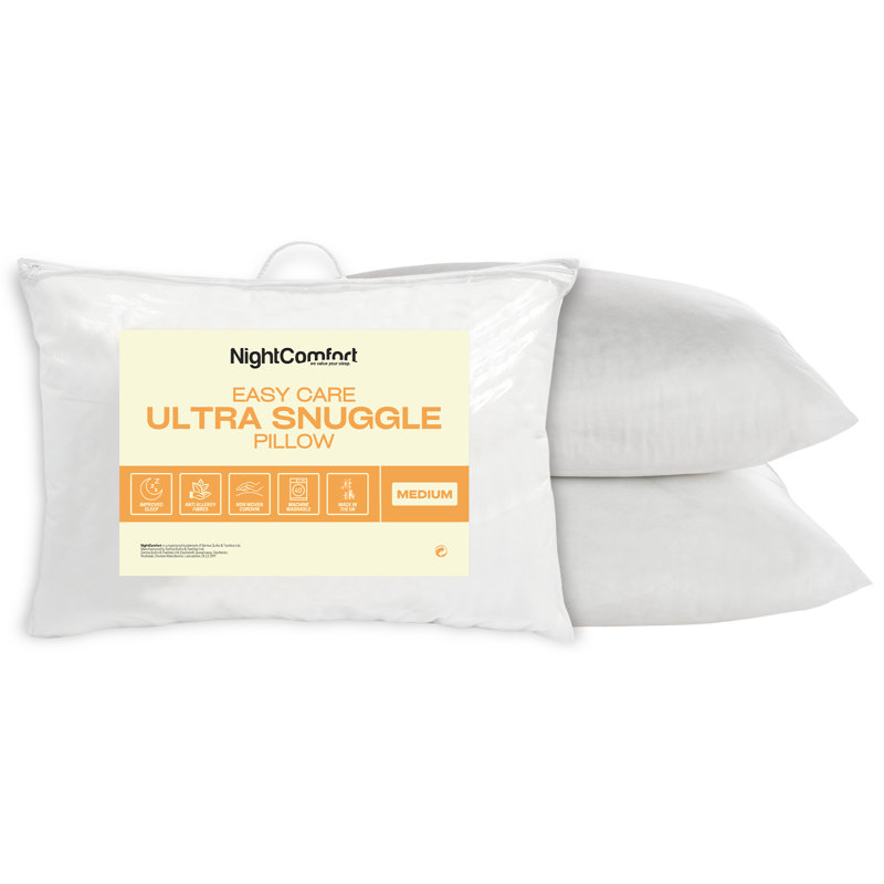 NightComfort Easy Care Medium Supoport Ultra Snuggle Pillows