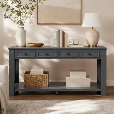 Console / canapé avec tiroirs de rangement et tablette inférieure pour le vestibule