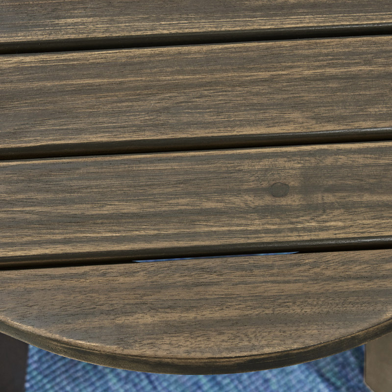 Table d'appoint 16 po en bois au fini rustique, style extérieur Endurance, Vibe, Gris