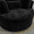 Kenmari 42.3" W Slipcovered Swivel Barrel Chair and Ottoman-195034251