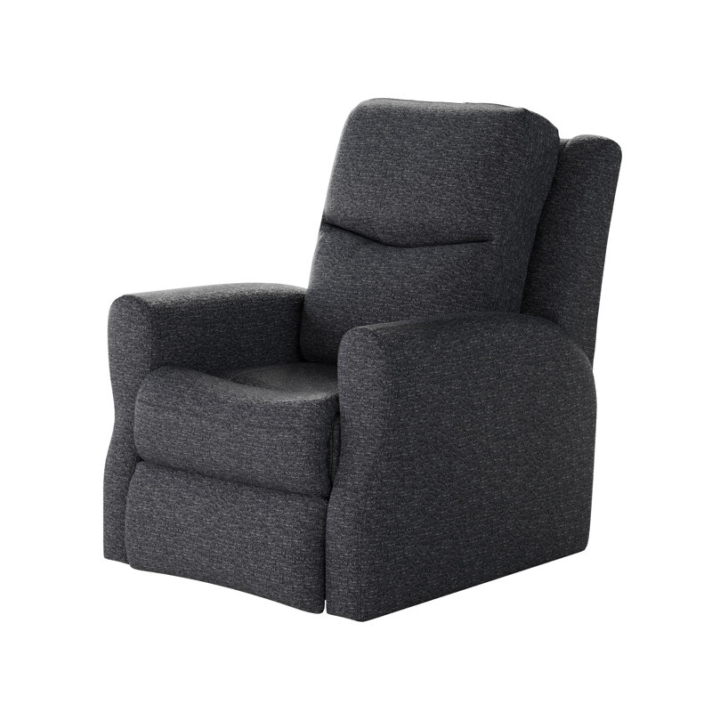 Fame Power Headrest Recliner, Blue Polyester, Power/Wall Recliner