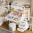 Large Makeup Vanities Vanity With Storage, White Mdf Modern Bedroom